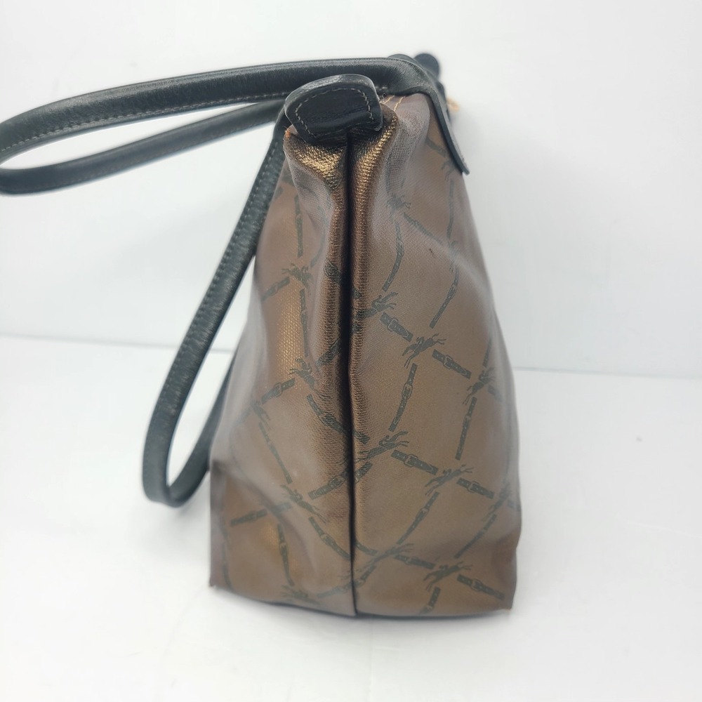 Longchamp Le Pliage Bronze Green Limited Edition Equestrian Medium Tote Bag - Picture 3 of 11